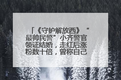 《守护解放西》“最帅民警”小齐警官领证结婚，走红后涨粉数十倍，曾称自己只是普通人