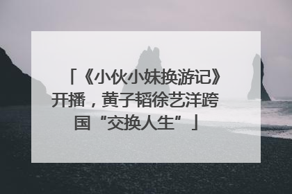 《小伙小妹换游记》开播，黄子韬徐艺洋跨国“交换人生”