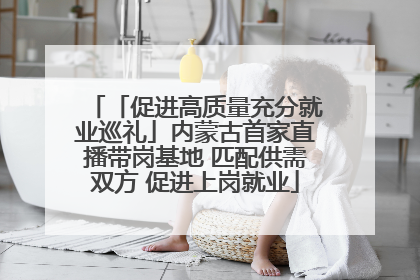 「促进高质量充分就业巡礼」内蒙古首家直播带岗基地 匹配供需双方 促进上岗就业