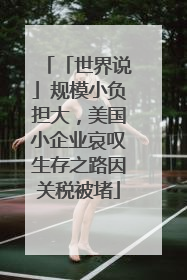 「世界说」规模小负担大，美国小企业哀叹生存之路因关税被堵