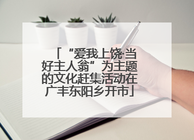 “爱我上饶·当好主人翁”为主题的文化赶集活动在广丰东阳乡开市