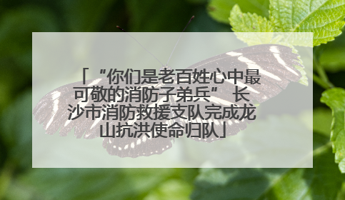 “你们是老百姓心中最可敬的消防子弟兵” 长沙市消防救援支队完成龙山抗洪使命归队