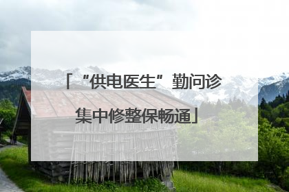 “供电医生”勤问诊 集中修整保畅通