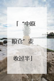 “中原粮仓”麦收过半
