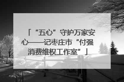 “五心”守护万家安心——记枣庄市“付强消费维权工作室”