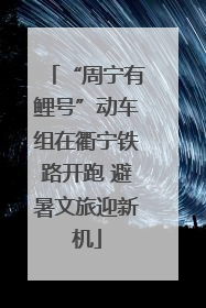 “周宁有鲤号”动车组在衢宁铁路开跑 避暑文旅迎新机