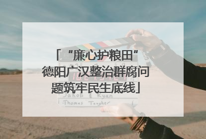 “廉心护粮田” 德阳广汉整治群腐问题筑牢民生底线