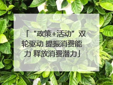 “政策+活动”双轮驱动 提振消费能力 释放消费潜力