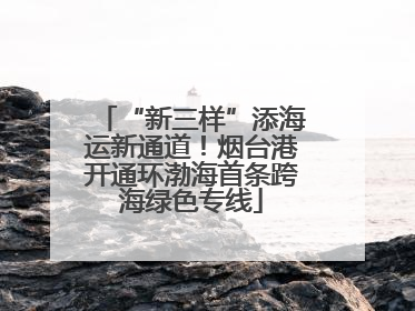 “新三样”添海运新通道！烟台港开通环渤海首条跨海绿色专线