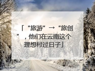 “旅游”→“旅创”，他们在云南这个理想村过日子