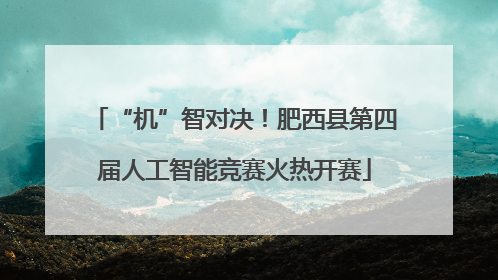 “机”智对决！肥西县第四届人工智能竞赛火热开赛