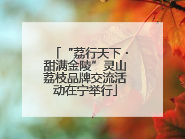 “荔行天下・甜满金陵”灵山荔枝品牌交流活动在宁举行