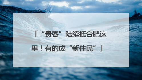 “贵客”陆续抵合肥这里！有的成“新住民”