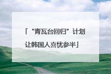 “青瓦台回归”计划让韩国人喜忧参半