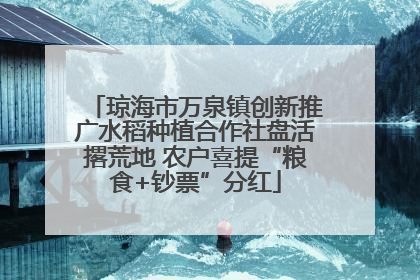 琼海市万泉镇创新推广水稻种植合作社盘活撂荒地 农户喜提“粮食+钞票”分红