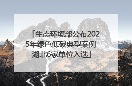 生态环境部公布2025年绿色低碳典型案例 湖北6家单位入选