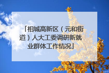 相城高新区（元和街道）人大工委调研新就业群体工作情况