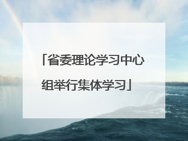 省委理论学习中心组举行集体学习