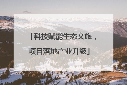科技赋能生态文旅，项目落地产业升级