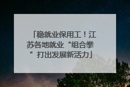 稳就业保用工！江苏各地就业“组合拳”打出发展新活力