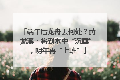 端午后龙舟去何处？黄龙溪：将到水中“沉睡”，明年再“上班”
