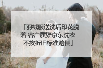 羽绒服送洗后印花脱落 客户质疑京东洗衣不按折旧标准赔偿