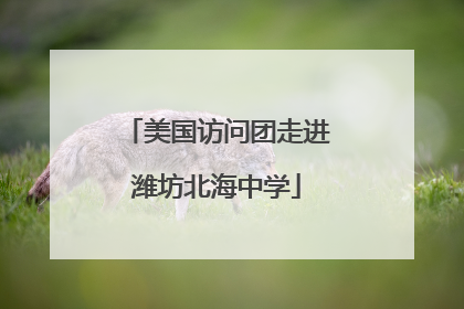 美国访问团走进潍坊北海中学