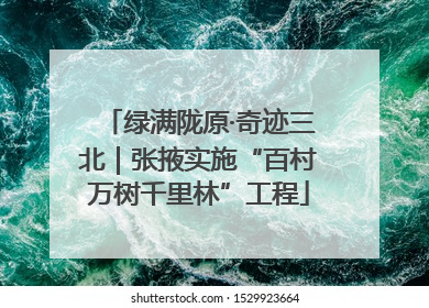 绿满陇原·奇迹三北｜张掖实施“百村万树千里林”工程
