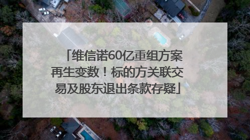 维信诺60亿重组方案再生变数！标的方关联交易及股东退出条款存疑