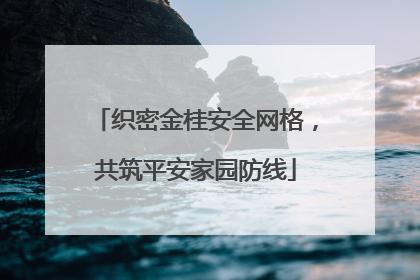 织密金桂安全网格，共筑平安家园防线