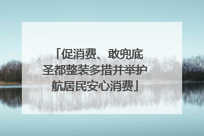 促消费、敢兜底 圣都整装多措并举护航居民安心消费