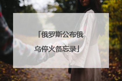 俄罗斯公布俄乌停火备忘录