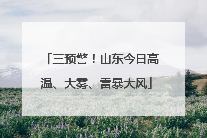 三预警！山东今日高温、大雾、雷暴大风