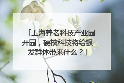 上海养老科技产业园开园，硬核科技将给银发群体带来什么？
