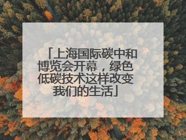 上海国际碳中和博览会开幕，绿色低碳技术这样改变我们的生活