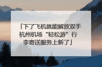 下了飞机就能解放双手 杭州机场“轻松游”行李寄送服务上新了