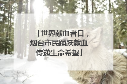 世界献血者日，烟台市民踊跃献血传递生命希望