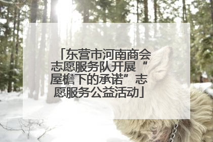 东营市河南商会志愿服务队开展“屋檐下的承诺”志愿服务公益活动