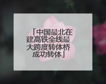 中国最北在建高铁全线最大跨度转体桥成功转体