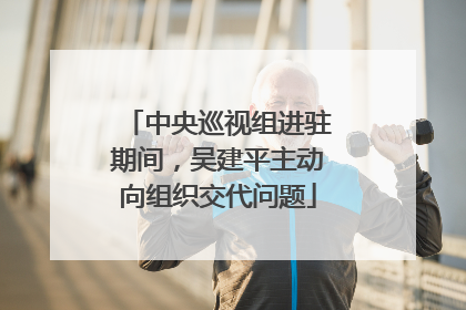 中央巡视组进驻期间，吴建平主动向组织交代问题
