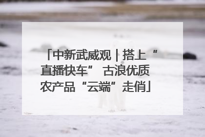 中新武威观｜搭上“直播快车” 古浪优质农产品“云端”走俏