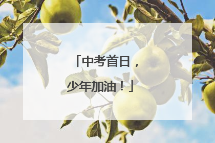 中考首日，少年加油！