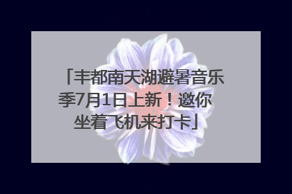 丰都南天湖避暑音乐季7月1日上新！邀你坐着飞机来打卡