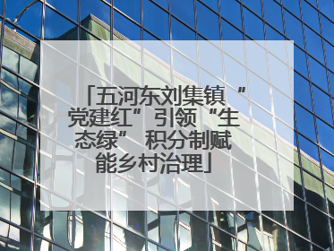 五河东刘集镇“党建红”引领“生态绿” 积分制赋能乡村治理