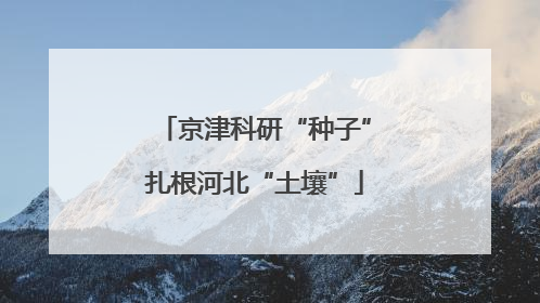 京津科研“种子”扎根河北“土壤”