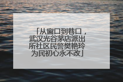 从窗口到巷口，武汉光谷茅店派出所社区民警樊艳玲为民初心永不改