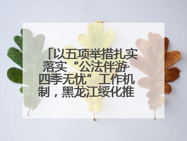 以五项举措扎实落实“公法伴游·四季无忧”工作机制，黑龙江绥化推动构建“法旅同行”工作新格局
