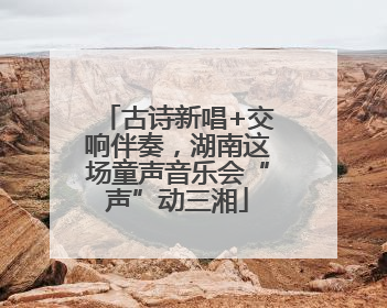 古诗新唱+交响伴奏，湖南这场童声音乐会“声”动三湘