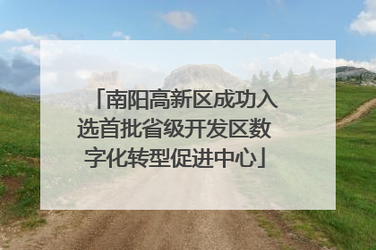 南阳高新区成功入选首批省级开发区数字化转型促进中心