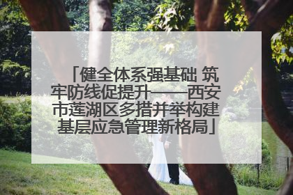 健全体系强基础 筑牢防线促提升——西安市莲湖区多措并举构建基层应急管理新格局